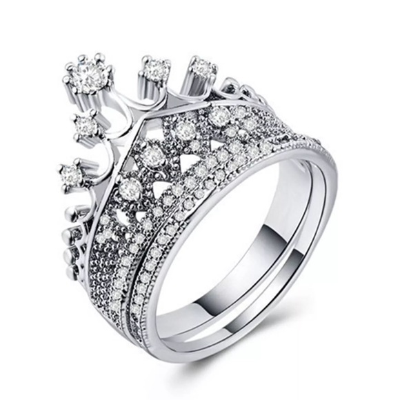 Hip Hop Bling Ring Female Stainless Steel Wedding Engagement For Women Size 5/6 - Picture 6 of 12